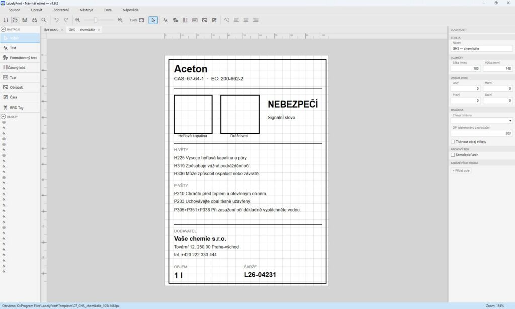 LabelyPrint – profesionální software pro návrh a tisk etiket